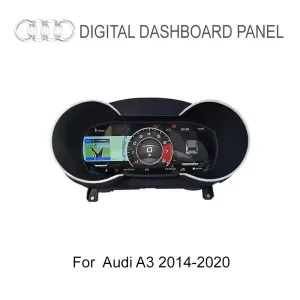 12.3 นิ้ว หน้าจอแสดงผลดิจิตอลสำหรับ Audi A3 2014–2020
