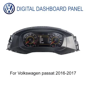 มาตรวัดดิจิทัล Volkswagen Passat 2016 2017 ขนาด 12.3 นิ้ว IPS LCD มุมมองด้านหน้า