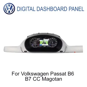 โฟล์คสวาเกน พาสสาท B6 B7 CC Magotan IPS LCD แผงหน้าปัดดิจิตอลมุมมองด้านหน้า