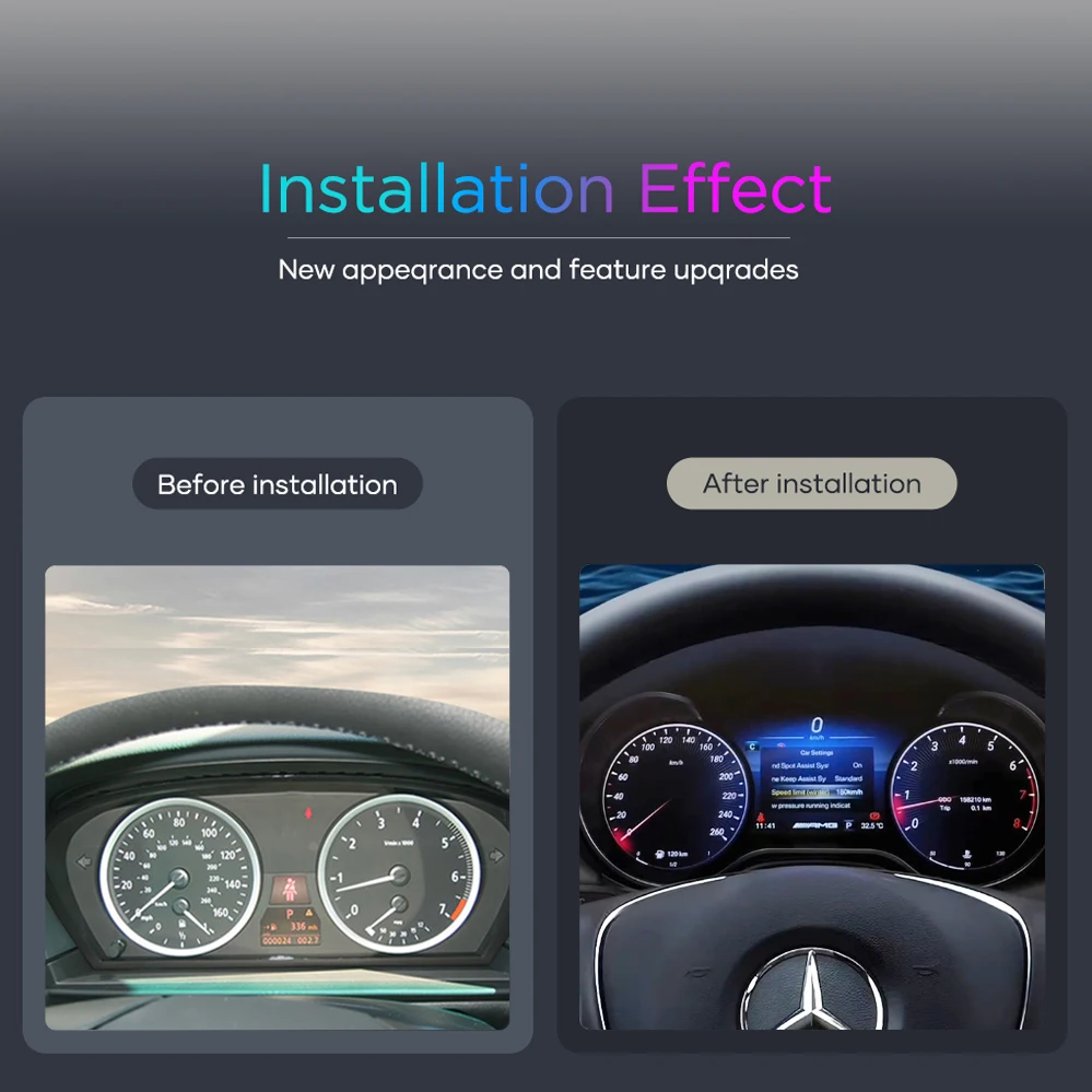 Mercedes ML GL แผงหน้าปัดดิจิทัล 2005–2010 | 12.3″ CarPlay, Android Auto