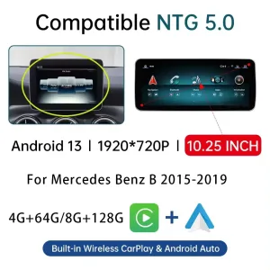 Mercedes B-Class หน่วยประมวลผลกลางระบบ Android 2012–2018 | CarPlay DSP