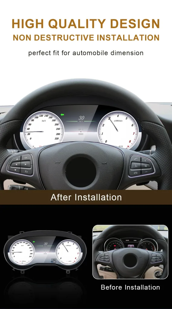 Mercedes GLA CLA A Class จอแสดงผลดิจิทัล 2015–2019 | 12.3″ CarPlay