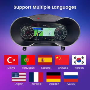 Audi TT Mk2 Virtual Cockpit – 12.3″ Digital Cluster for 8J 2008–2014 5 12.3 นิ้ว แผงหน้าปัดดิจิตอล สำหรับ Audi TT 2009–2013