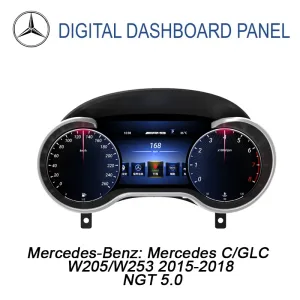 Mercedes C GLC แผงหน้าปัดดิจิทัล W205/W253 2015–2018 | 12.3″ CarPlay