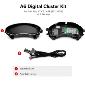 Audi A6 A7 LCD Cluster C7 12.3 CarPlay การซิงค์แผนที่และข้อมูล