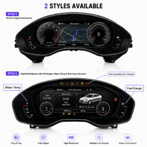 Audi A6 A7 LCD Cluster C7 12.3 CarPlay การซิงค์แผนที่และข้อมูล