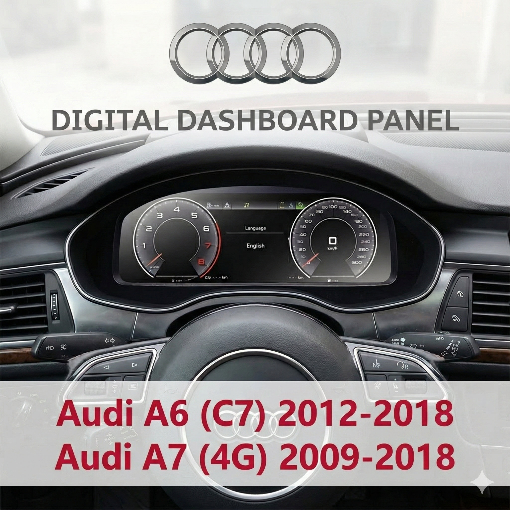 การติดตั้งแผงหน้าปัด LCD สำหรับ Audi A6 A7 Audi A6 A7 Virtual Cockpit