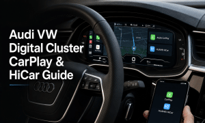 เชื่อมต่อแบบไร้สาย CarPlay ไปยัง Audi VW คู่มือการติดตั้ง Digital Cluster