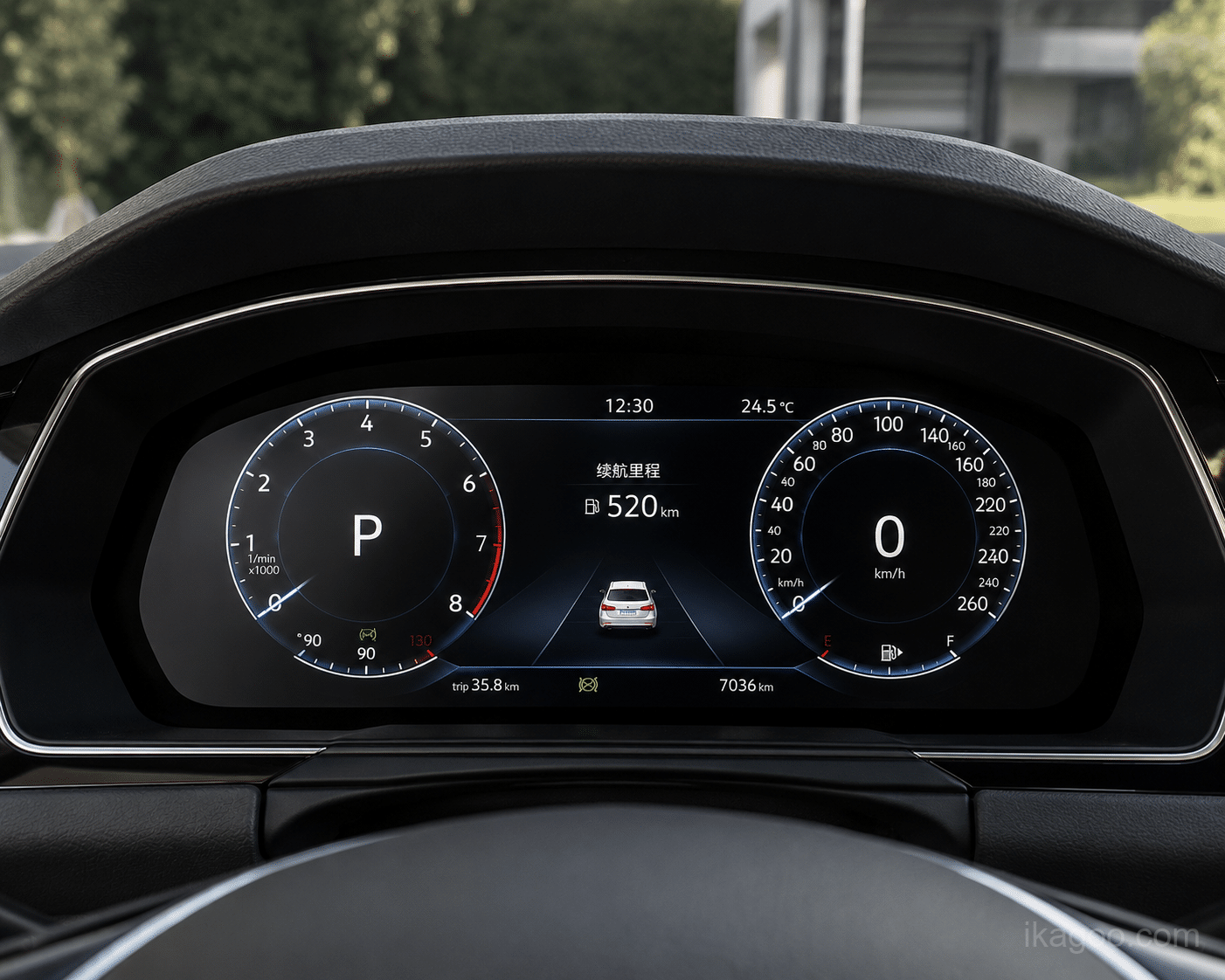 ภาพตัวอย่างห้องโดยสารดิจิทัลสำหรับการอัปเกรดแผงหน้าปัดรถ VW Passat B8