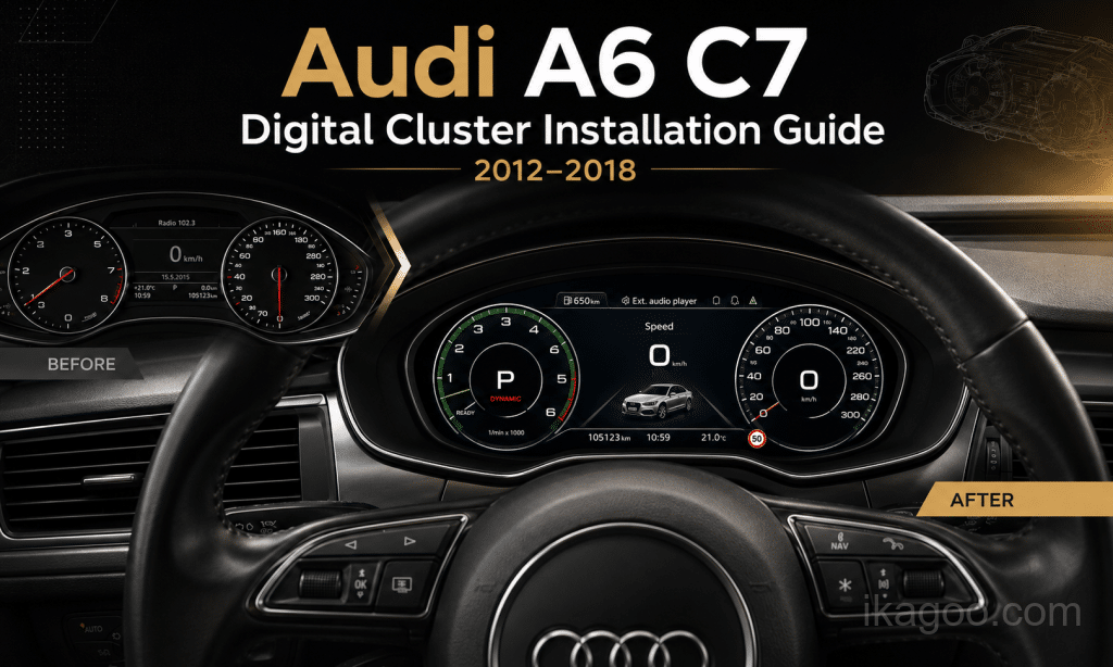 วิธีติดตั้งชุดหน้าปัดดิจิทัล Audi A6 C7 (2012-2018)