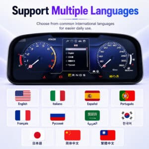 Ford Mustang S550 Digital Cluster multi-language settings interface