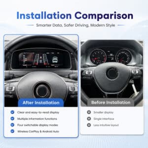 VW Golf Mk7 การเปรียบเทียบ Virtual Cockpit ที่แสดงข้อมูลอัจฉริยะ การขับขี่ที่ปลอดภัย และสไตล์ทันสมัย