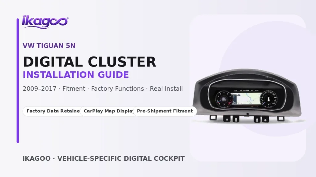 VW Tiguan 5N digital cluster installation guide for 2009-2017 models | iKAGOO