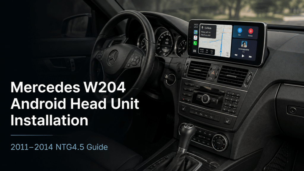 การติดตั้ง Android Head Unit สำหรับ Mercedes W204: คู่มือ 14 ขั้นตอน NTG4.5 สำหรับ 2011–2014