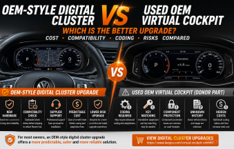 อัปเกรด Digital Cluster ที่ดีที่สุด: สไตล์ OEM vs Used OEM Virtual Cockpit